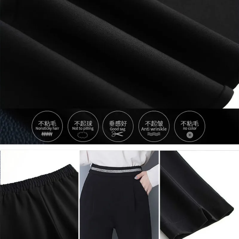 Autumn Winter Work Pants Women Office Casual Trousers Female Black