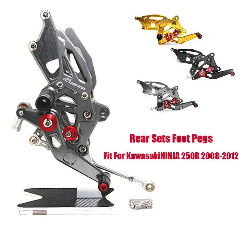 Для Kawasaki Ninja 250R 2008-2012 09 10 11 CNC регулируемая подножка Подножка для езды на