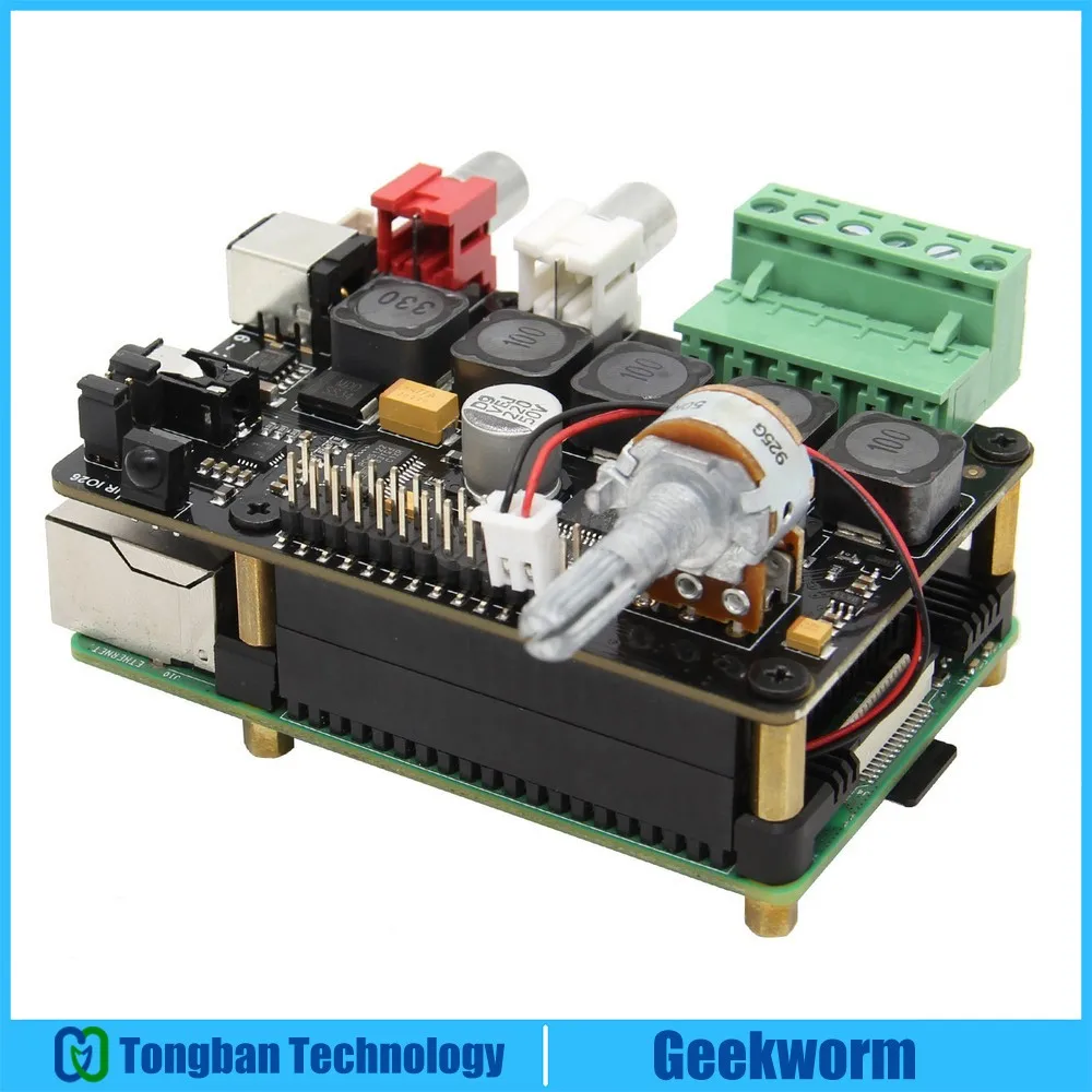 Металлический Чехол Geekworm Raspberry Pi 4 X400 для Model B и V3.0 DAC AMP только плата расширения