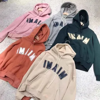 

Women Hooded Letter Print Sweatshirt Long Sleeve Casual Loose Thick Warm Hooded Tops 2020 Autumn Winter Ladies Sweatshirts