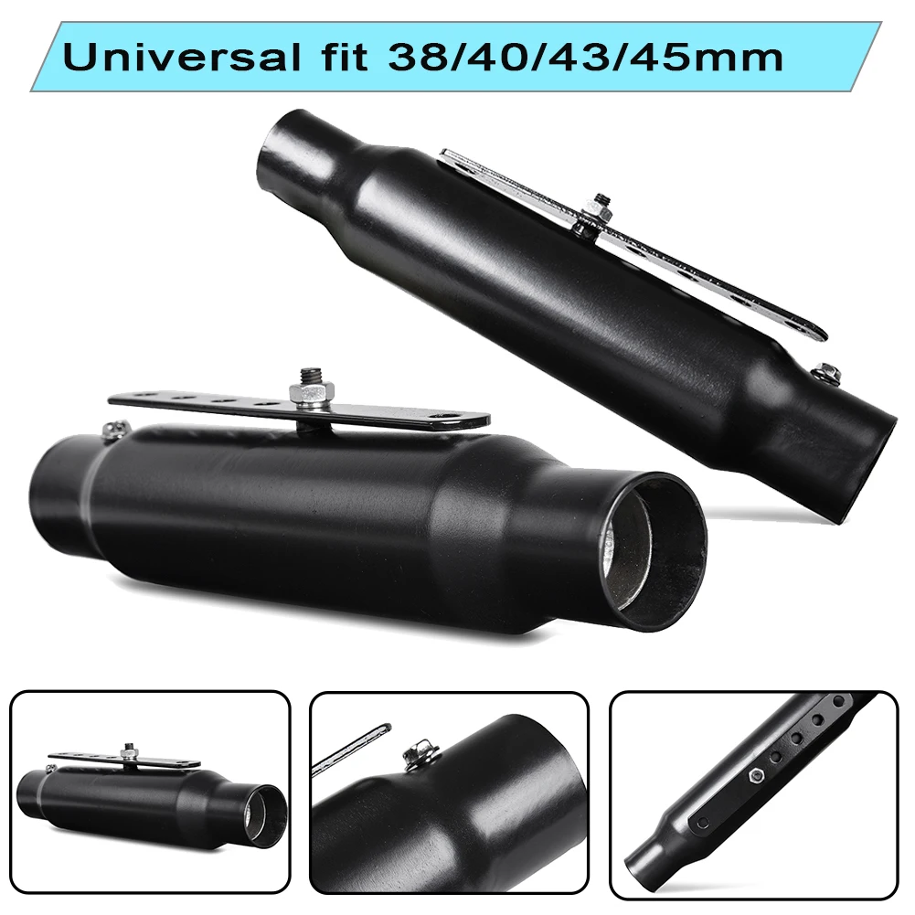 

Universal Motorcycle Exhaust Muffler Vintage Classic Black Escape Tube Pipe for Harley Davidson cg125 sr400 cb500 vt500 w800 v7