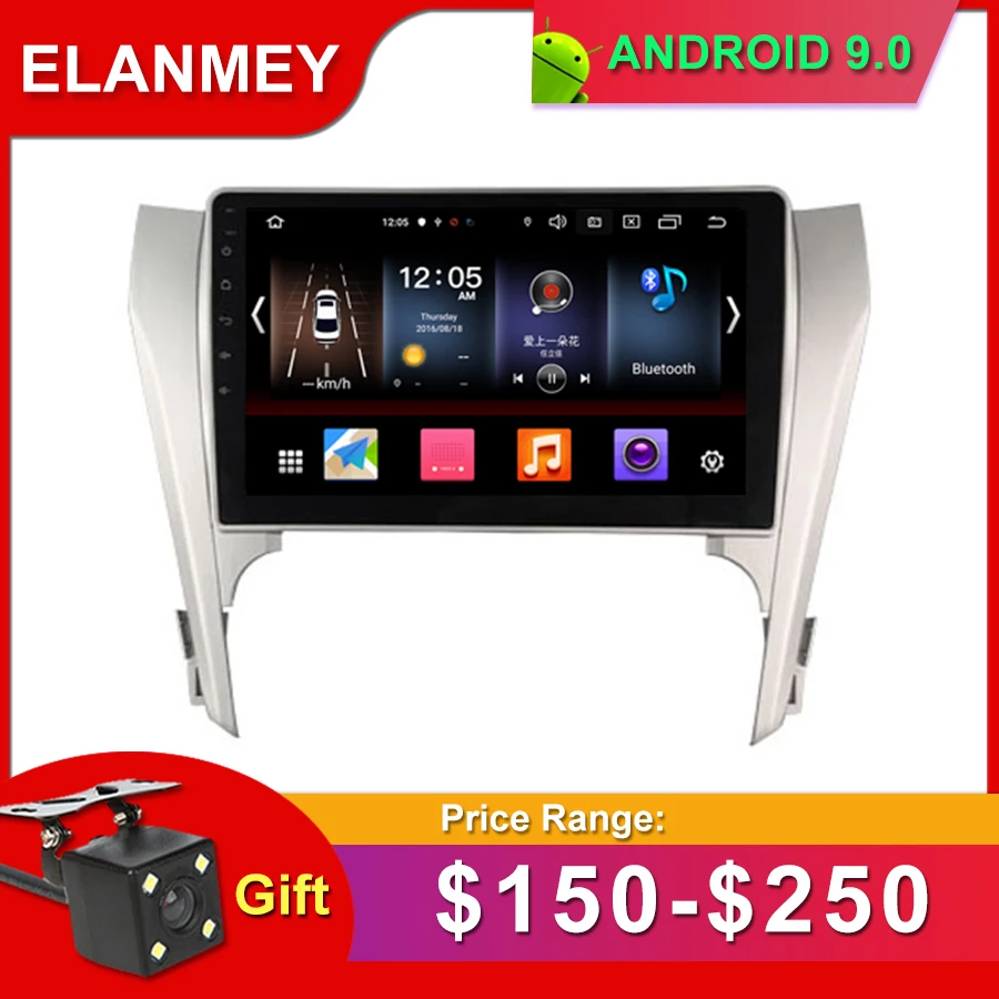 Подарочная камера Автомобильная Радио для TOYOTA Camry 2012 Android 9,0 gps навигация Bluetooth Сенсорный экран автомобильный аудио стерео Мультимедиа