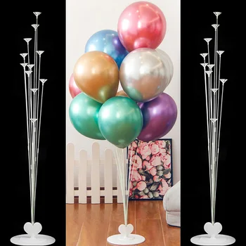 

2sets Kids adult birthday balloons stand Flexible heart shape Wedding ballons Holder column Baby shower party decorations supply