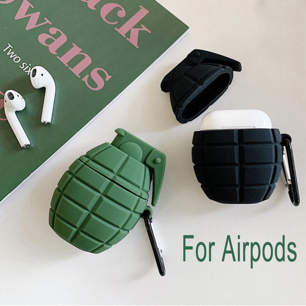 1 шт. силиконовый беспроводной Bluetooth для AirPods1 2 Чехол 3D Военный милый мультяшный мягкий силиконовый беспроводной Bluetooth чехол для наушников