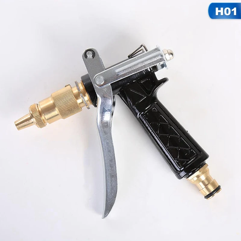 Durable High Давление Многофункциональный пушка мойка для автомобиля пистолету мойки высокого соски-пустышки Медь насадки водяной пистолет инструмент для полива для автомобиля