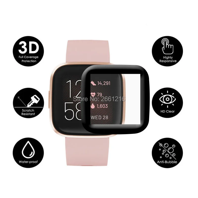 Для Fitbit Versa 2 Watch Versa2 3D изогнутое покрытие полное покрытие мягкая ПММА ПЭТ пленка протектор экрана(не закаленное стекло