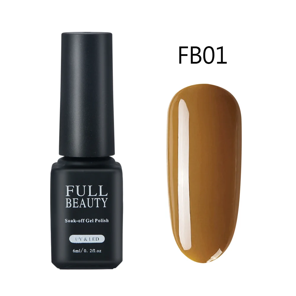 Коричневая серия лаков для ногтей Быстросохнущий лак легко разгрузить УФ-гель шоколадная Краска Лак для ногтей украшение JIFB01-06 - Цвет: FB-01