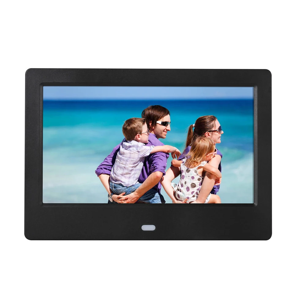 7" LEDs Digital Photo Frame Desktop Album Display Image MP4 Video MP3 Audio Clock Calendar Touch Key Support Auto Mixed Play