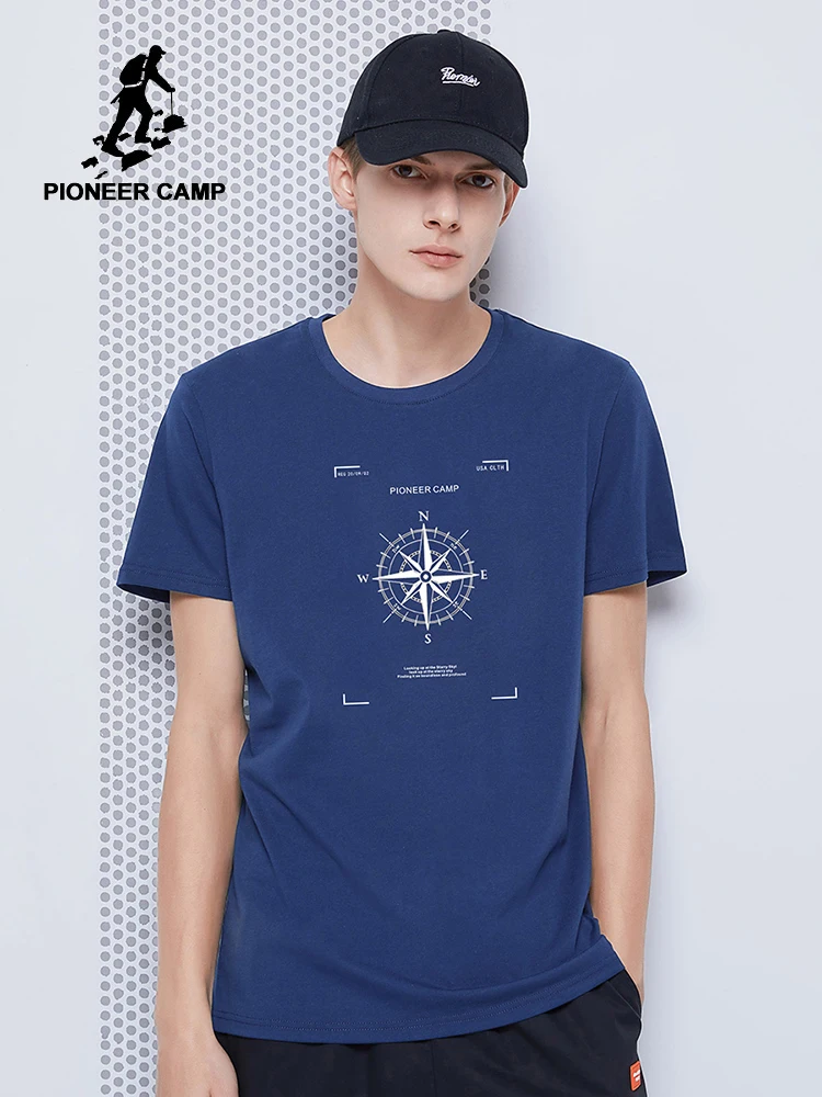 

Pioneer Camp Hip Hop Tshirts Men Streetwear Summer 100% cotton Black Blue Gray Short Sleeve T-shirts for Male 2020 ADT0223023L