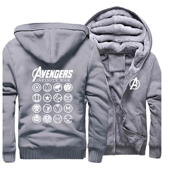 

Super Hero The Avengers New 2020 Keep Warm Winter Funny Anime Printing Jacket Men Sweatshirts Hoodies Streetwear Fashion Hooded