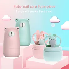 Nailscutter кусачки для ногтей, набор для ухода за пальцами, маленькие картонные ножницы, милые 4 шт. медведи для ванны, портативный детский маникюрный набор