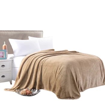 

New Soft Waffle Flannel Blankets For Beds Solid Color Summer Throw Kit Couch For Blankets Bedspread Cover Sofa Chunky The Winter