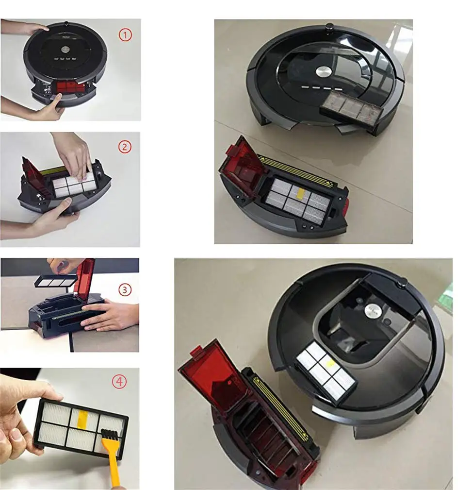 6 шт Hepa фильтр Замена для iRobot Roomba 900 серии 800 805 850 860 861 866 870 880 890 960 980 вакуумный очиститель фильтра