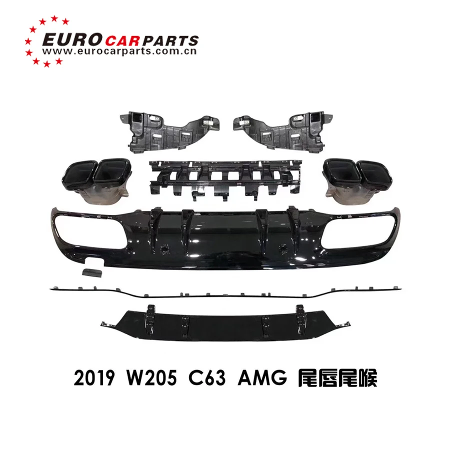 2019 C Класс W205 диффузор для спортивной линии и наконечники глушителя w205 C43