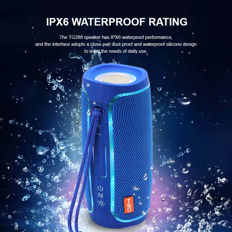 US $17.58 Wireless Bluetooth Speaker Waterproof Portable Column Super Bass Stereo Subwoofer Sound Box