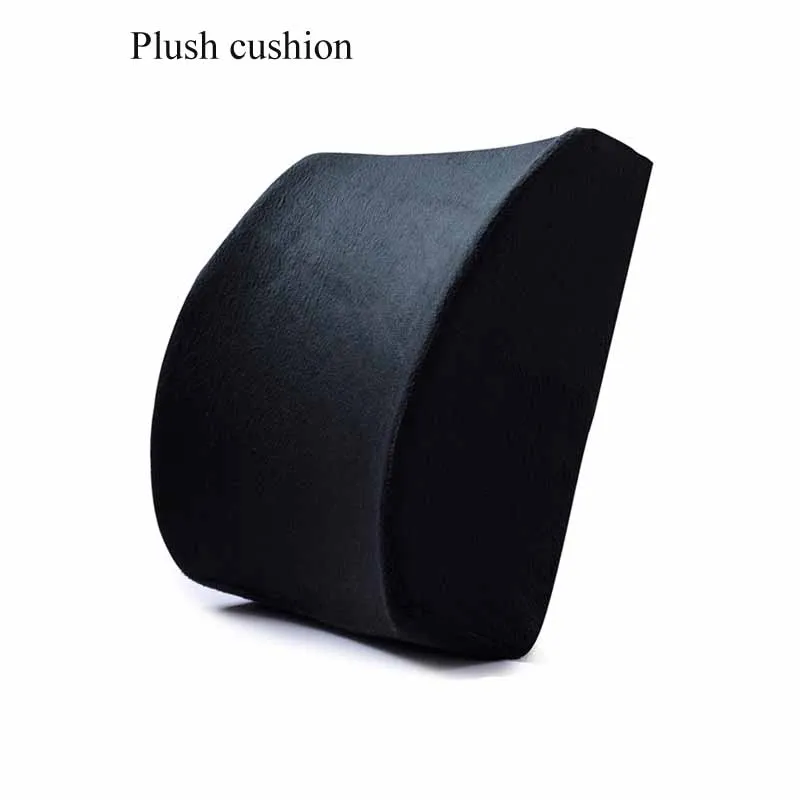 plush black Подушка для автомобильного сиденья ортопедическая Ортопедическая подушка с эффектом памяти массажное кресло подушка для спины офисная Массажная подушка - Цвет: plush black