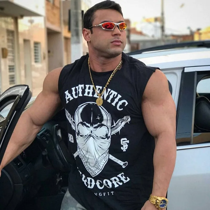 New Brand mens Summer Cotton Slim Tank Tops gyms Clothing Bodybuilding Fitness tops