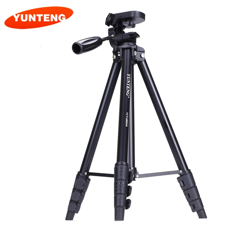 Yunteng VCT-680 4 секции портативный алюминиевый штатив с демпфирующая головка DSLR камера штатив для смартфона Nikon Canon sony