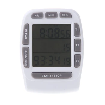 

New LCD Digital Alarm Timer with Triple Display 3-Line Timer Countdown Stopwatch