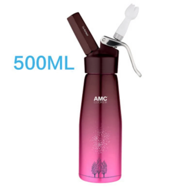 as picture 500ml Высшее качество 500 мл Ручной Дозатор Для взбитых сливок, кремовый Виппер с насадки для украшения капельницы десертные мини десертные чашки - Цвет: as picture 500ml
