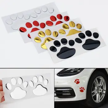 

Cute Creative 3D Dog Paw Footprint Fun Convenient Waterproof Sticker Auto Car Emblem Decal Decoration Stickers M