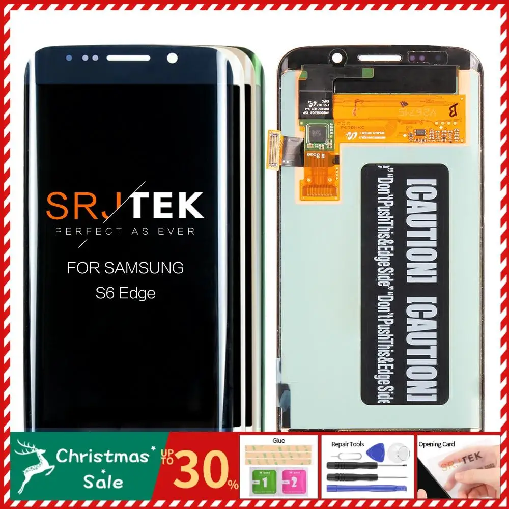 5,1 ''Супер AMOLED дисплей для SAMSUNG Galaxy S6 edge lcd Рамка G925 G925I G925F сенсорный экран дигитайзер