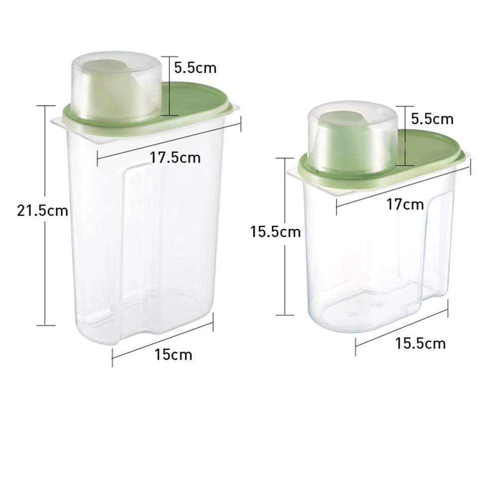 Ehombuy Sealed Grain Storage Tank with Cover Transparent Plastic Sealed Can Simple 2 sizes Modern Kitchen Storage 4 Colors