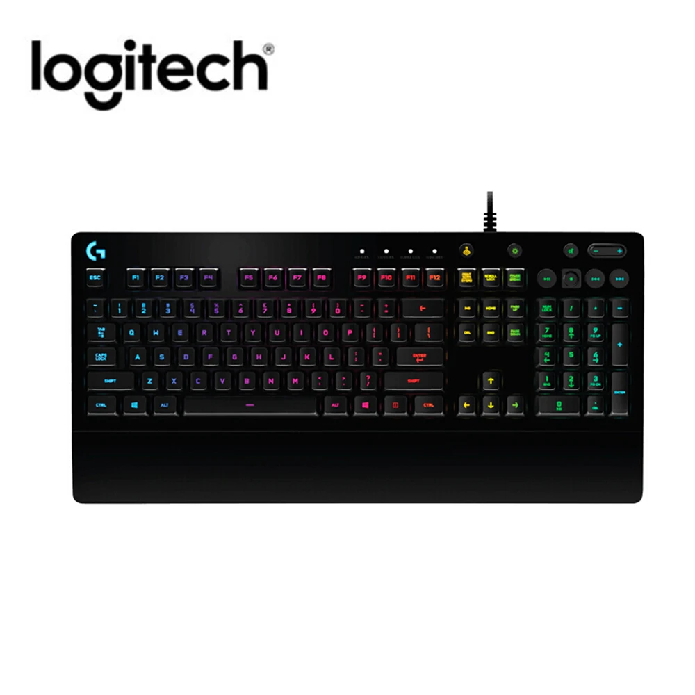 Механическая игровая Проводная usb-клавиатура logitech G213 с 108 клавишами и RGB подсветкой, оригинальная Проводная клавиатура logitech для Windows 7/8/10