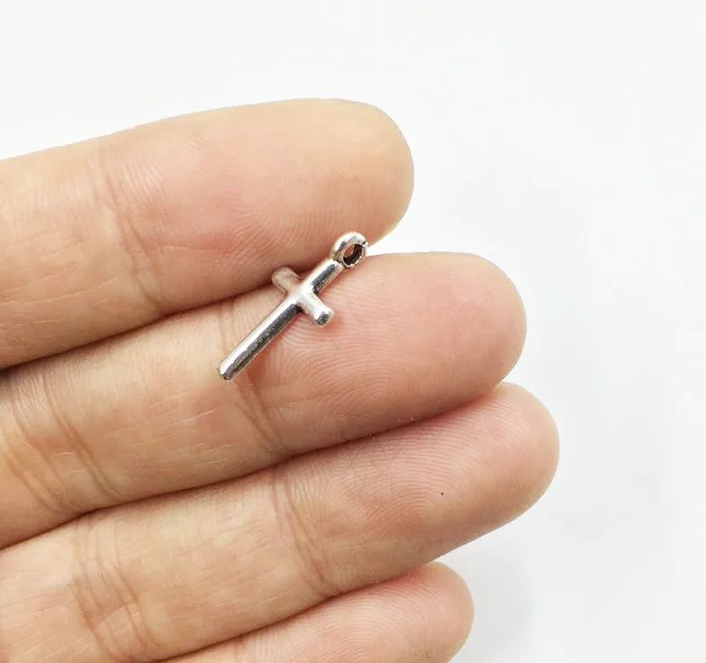 Eruifa 20 шт Новинка 8*16 мм красивый крест цинковый сплав DIY Подвески Ювелирные изделия ручной работы DIY 2 цвета