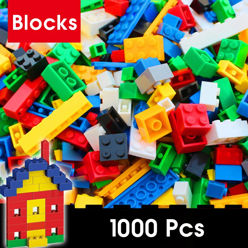 

MMloveBB 1000 Pcs Building Blocks Sets City DIY Creative Bricks Compatible Legoinglys Bricks Bulk Educational Kids Toy Blocks