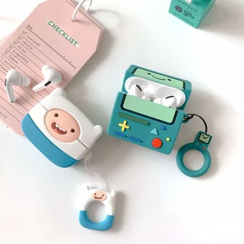 

3D Earphone Case For Airpods Pro Case Silicone Bear Dog Cartoon Headphone/Earpods Cover For Apple Air pods 3 Pro Case Keychain