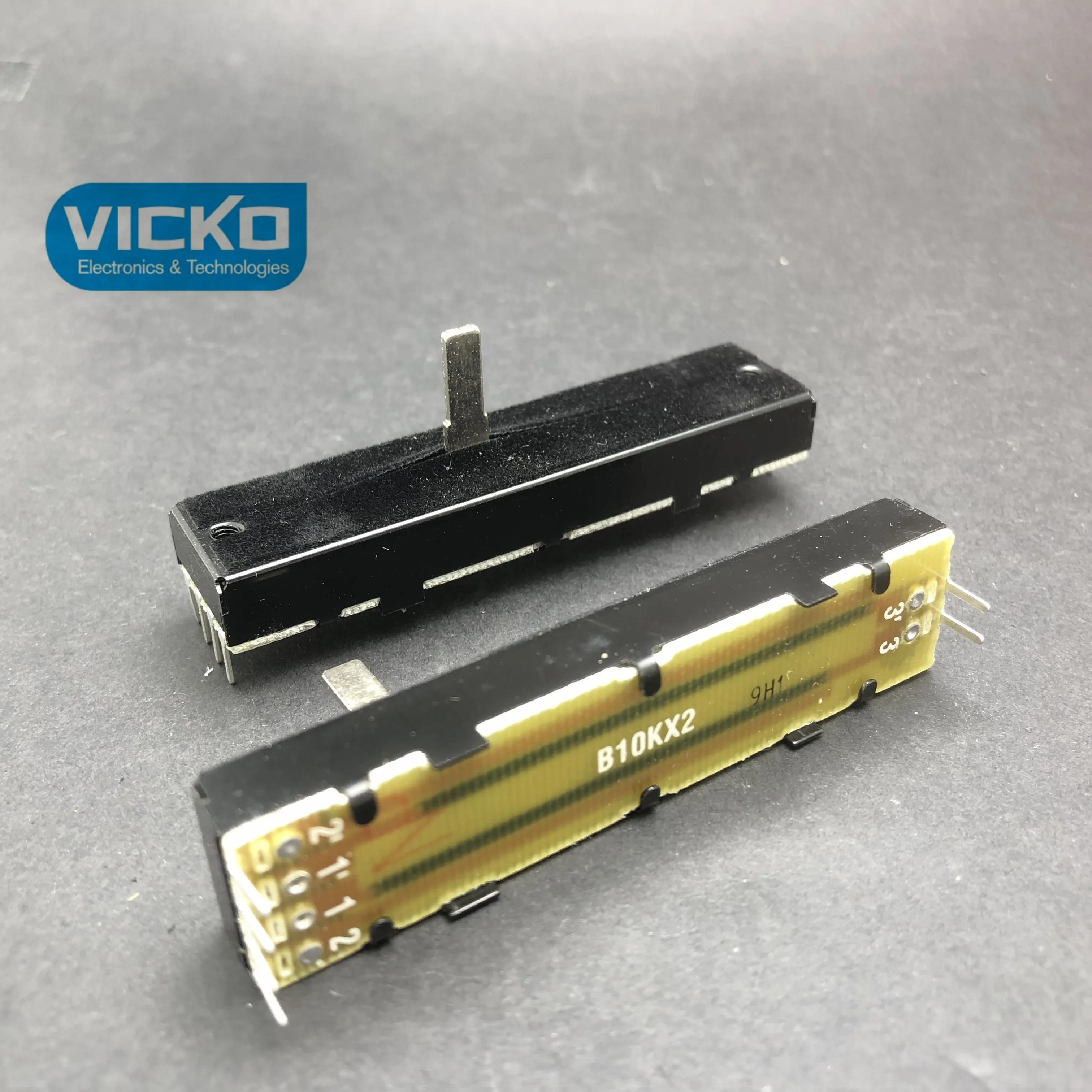 [VK]double ALPHA 73MM B10KX2 7.3CM shaft 15MM Slide potentiometer with