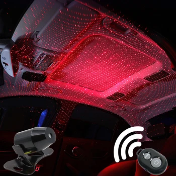 

Niscarda Starry Sky Light Car LED Atmosphere Music Sound Remote Control Laser Light Projector Modification Decorative Lamp