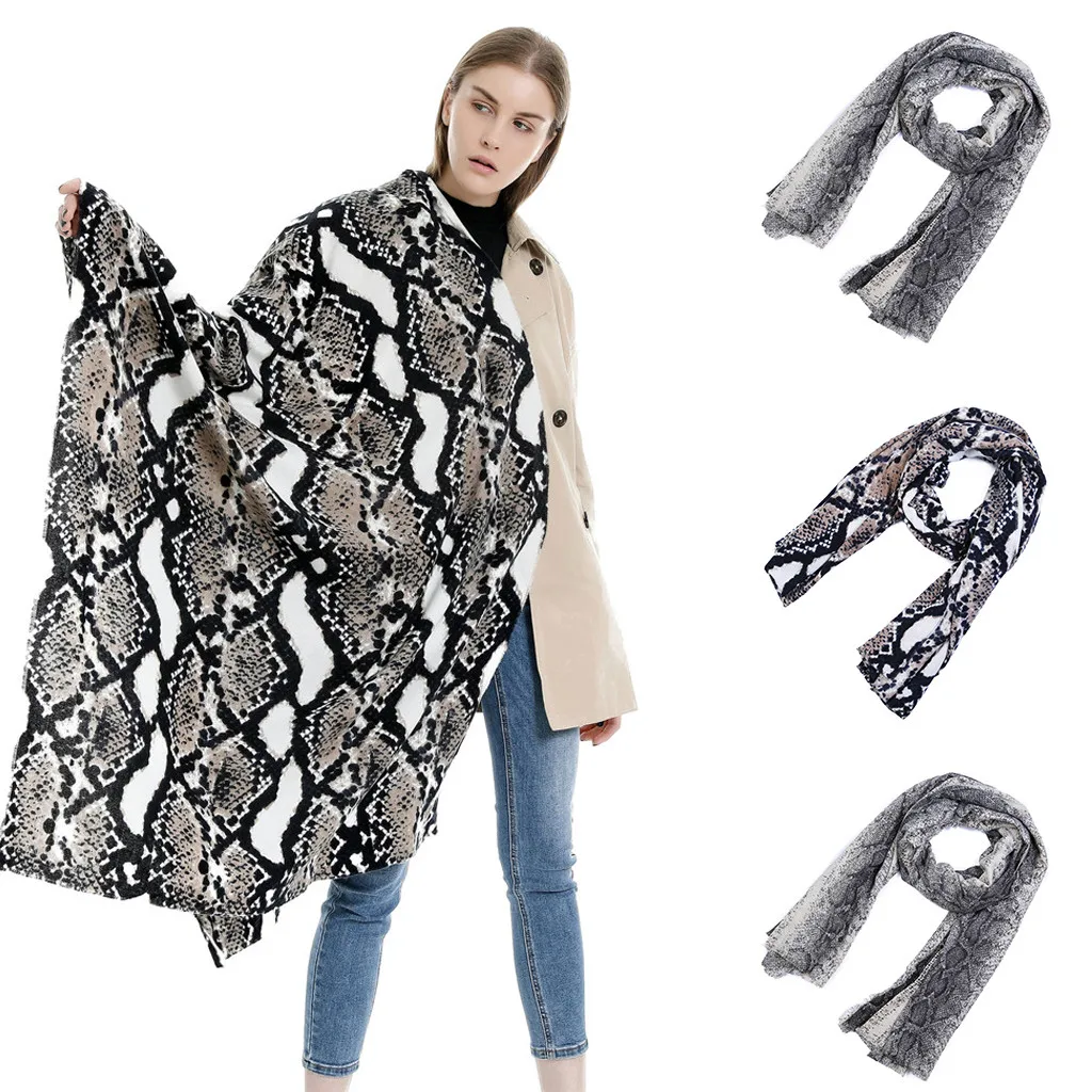 Серпантин 3d принт солнцезащитный большой обёрточная бумага s одеяло шали змея длинный шейный шарф для женщин Пашмины Шаль Обертывание шарфы bufanda mujer