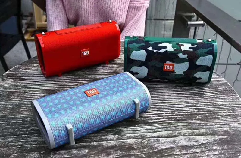 TG123 Waterproof Wireless Bluetooth 4.2 Speaker Super Bass Subwoofer Outdoor Sound Box FM Portable Stereo Speaker+ 16G TF Card