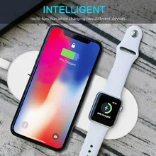 2 в 1 беспроводная зарядная док-станция для Apple Watch IPhone X XS XR MAX 11 8 7 6s Airpods 10 Вт Qi Быстрая зарядка подставка держатель