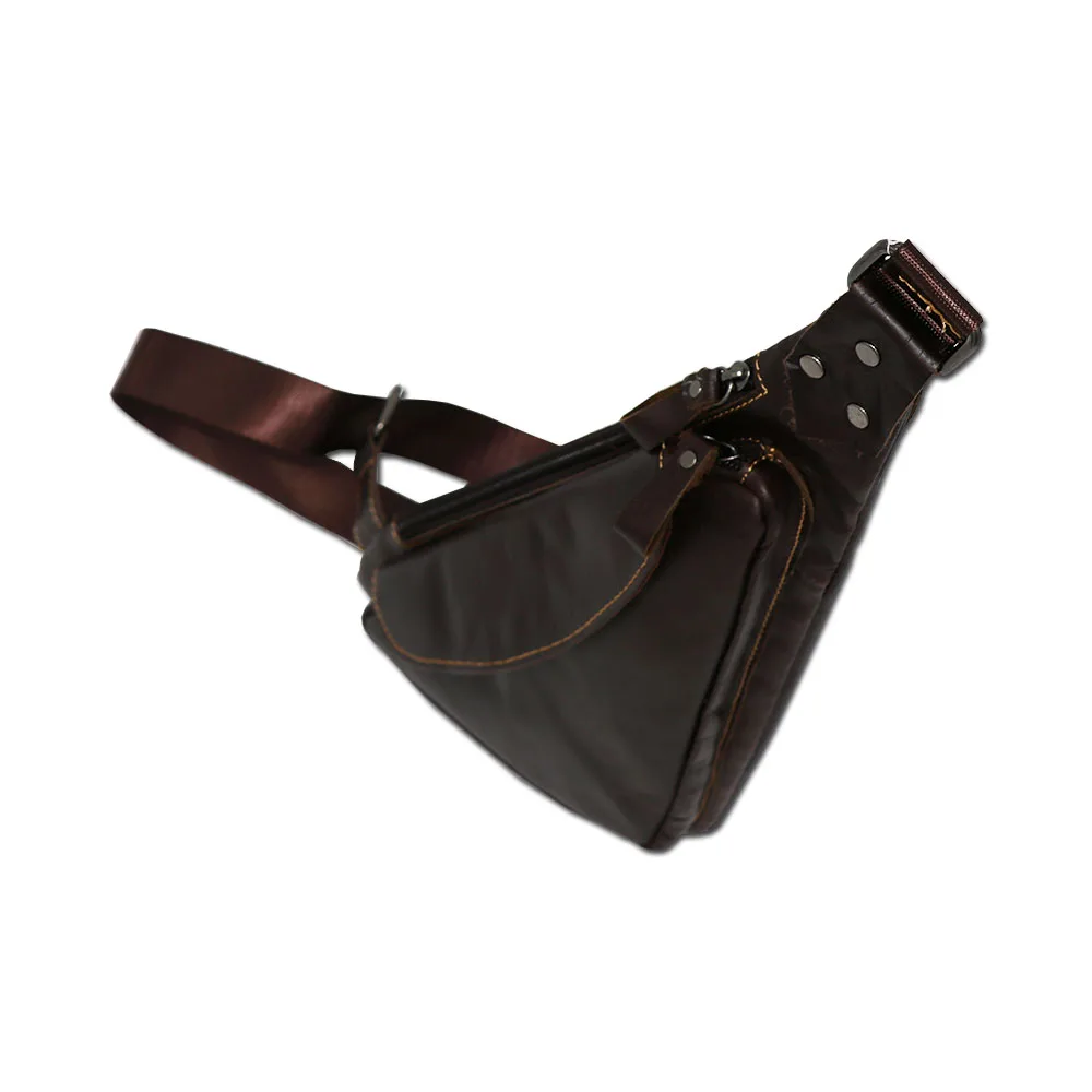 GO-LUCK брендовая Повседневная нагрудная сумка из натуральной кожи, мужская сумка через плечо, мужские сумки-мессенджеры из воловьей кожи, дорожные сумки