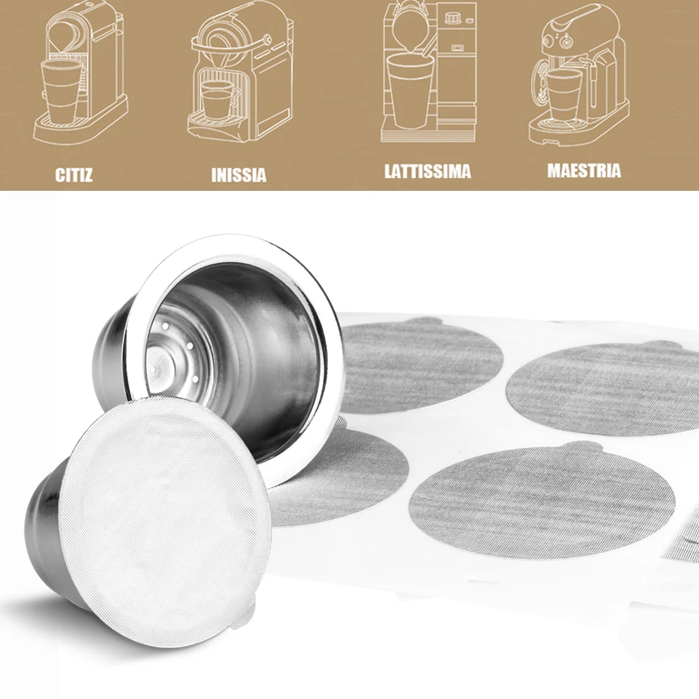 Капсулы для кофе Nespresso icafilas из нержавеющей стали с изолированными уплотнителями
