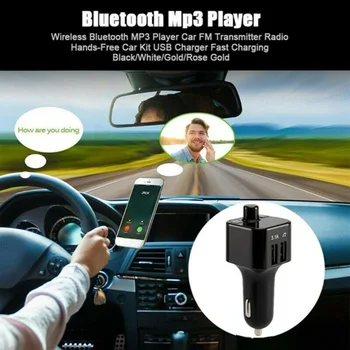 

Hot Sale Fm Transmitter Modulator Wireless Bluetooth 5.0 AUX Car Mp3 Player Double USB Charger Handsfree LCD Screen Car Adapter