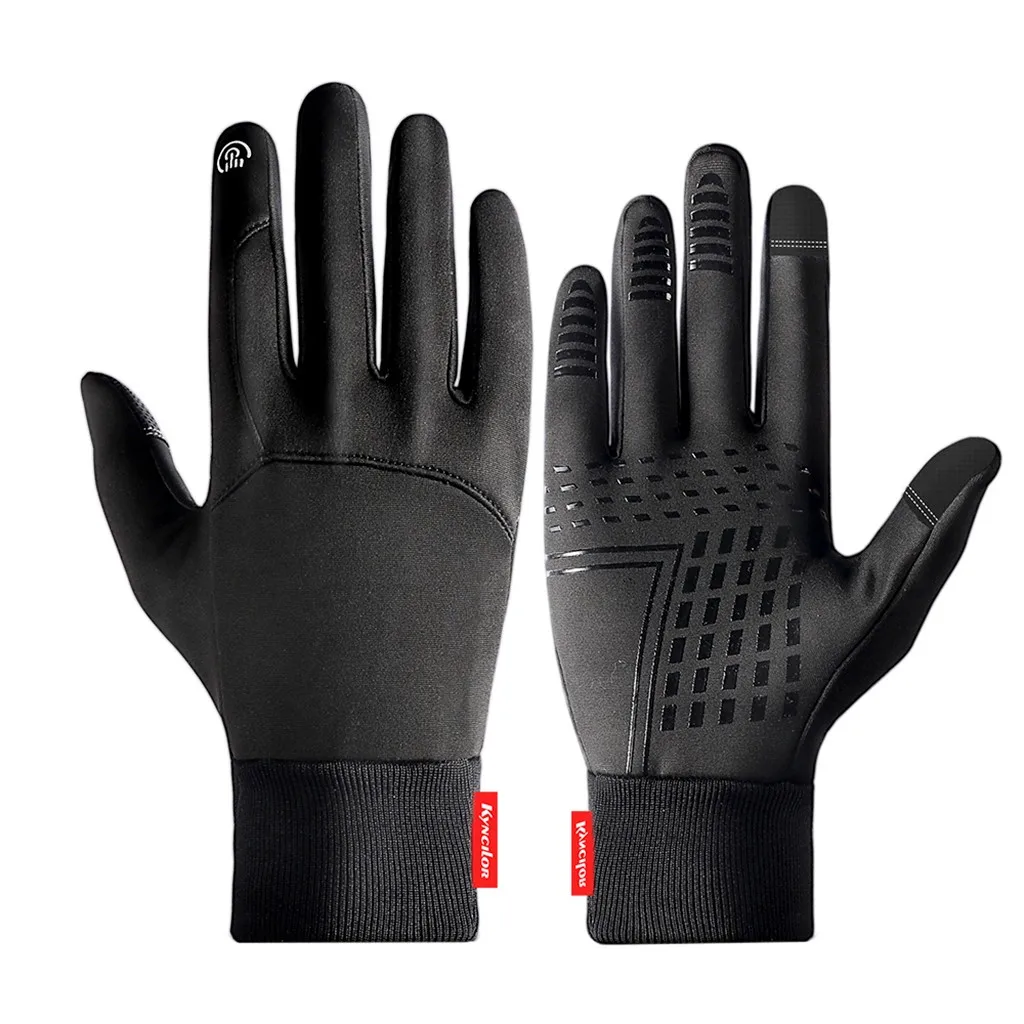 Женские мужские перчатки с пятью пальцами, ветрозащитные осенние и теплые зимние перчатки для вождения, однотонные бархатные рукавички ручной работы