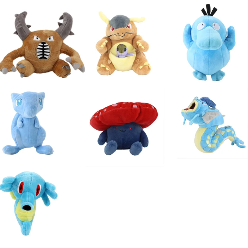 Mew Psyduck Kangaskhan Vileplume Gyarados Horsea Pinsir Мягкие плюшевые игрушки