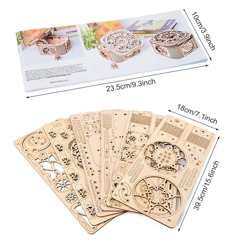 Коробка для хранения кода 3D пазлы механическая коробка сокровищ белая Березовая