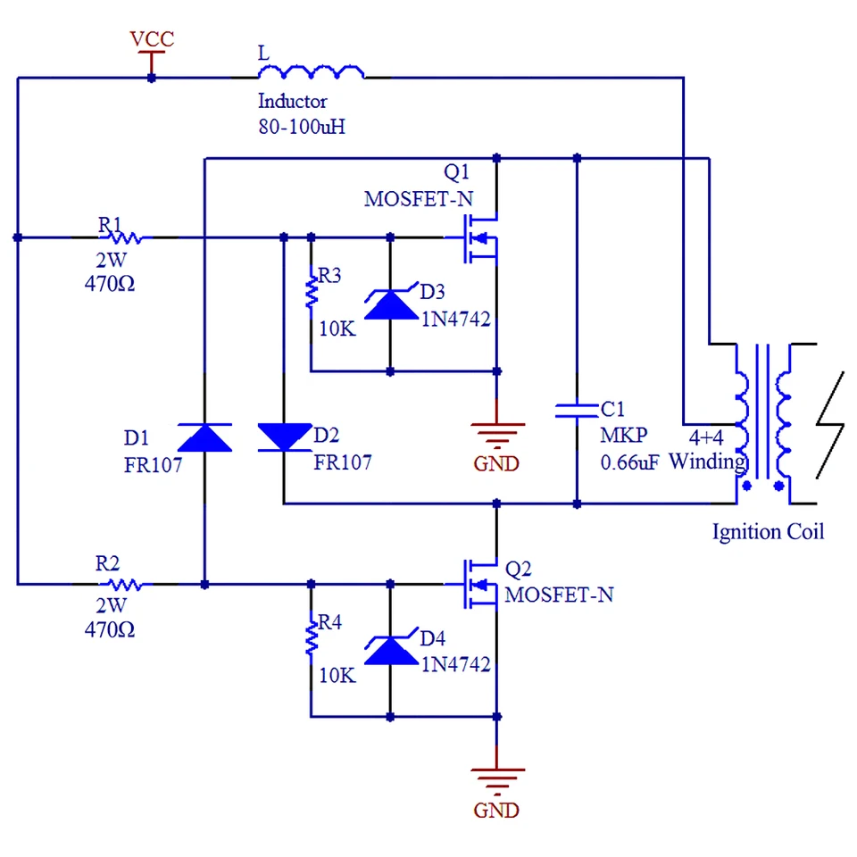 Bobina Da Placa De Acionamento Zvs Flyback Driver High Dc12 Jm Bobina Da Placa De Acionamento Zvs Flyback Driver High Dc12 Jm