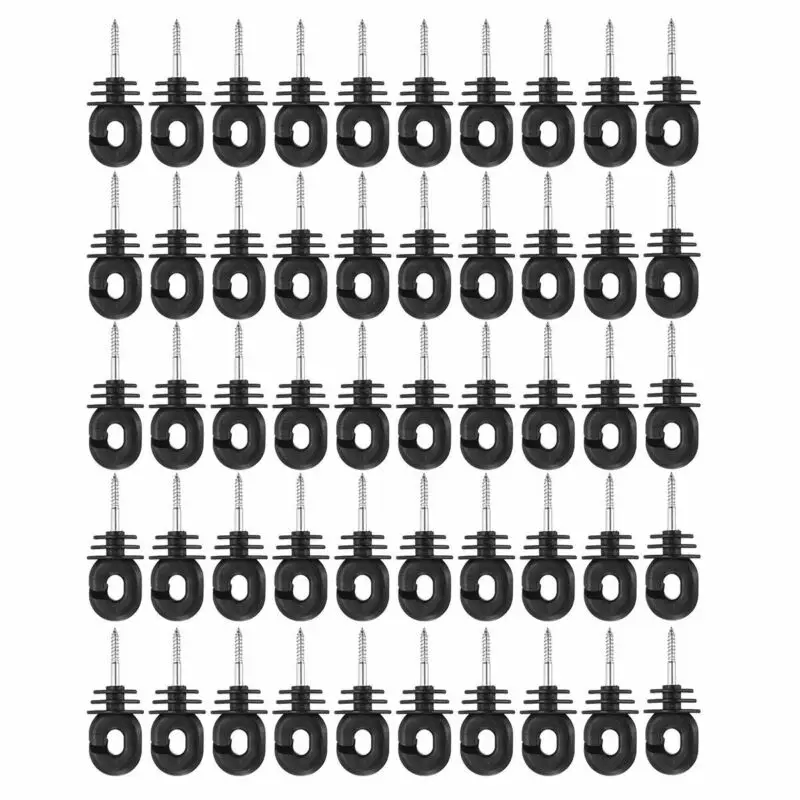 

2019 New High Quality 50pcs Electric Fence Offset Ring Insulator Fencing Screw In Posts Wire Safe 4 * 9cm