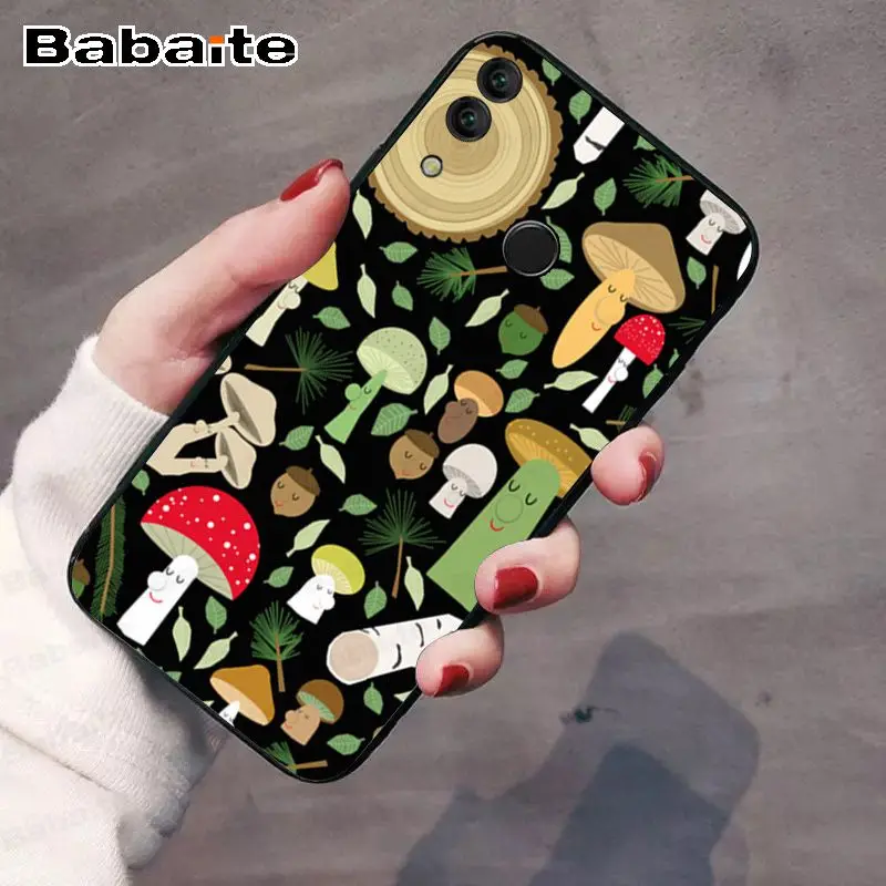 Tritone untuk Kehormatan 8x Jamur Pola Lembut Aksesoris untuk Huawei Honor 8x Y6 Y7 Y9 P20pro P30pro P20lite ponsel