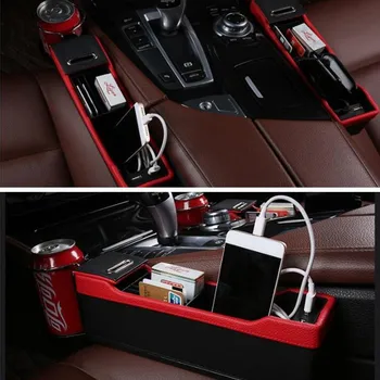 

2020 Car-styling Car Seat Crevice Storage Box Organizer for Alfa Romeo 147 156 159 Alfetta Berlina Brera Mito Giulia Milano