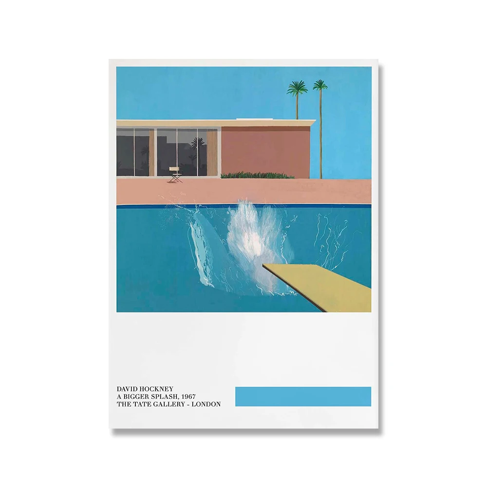 Ingeniører Cyclops opføre sig David Hockney art Exhibition Poster A Bigger Splash Art Print Modern  Minimalist David Hockney Print Hockney Office Home Wall Art