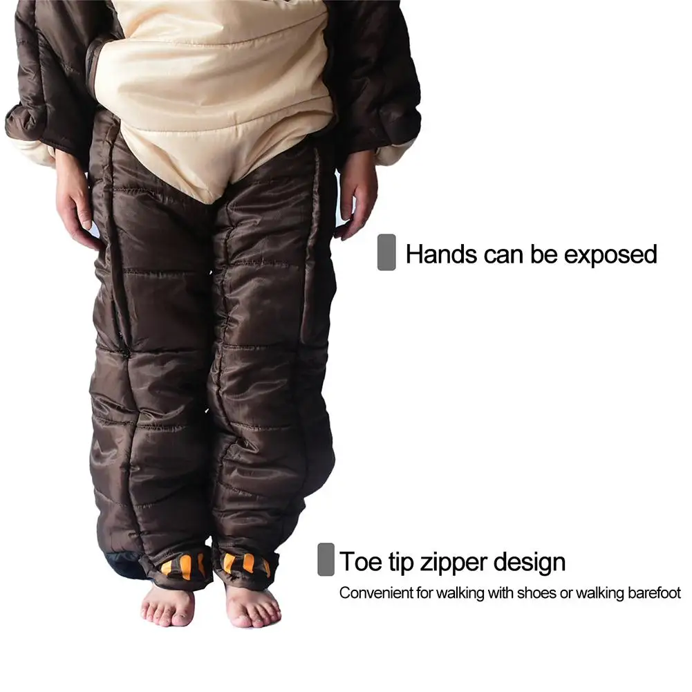 Wearable de Corpo Bolsa de Dormir Urso-marrom em Forma de Bolsa de Dormir para a Família Acampamento ao ar Viagem de Acampamento Inteiro Urso-marrom Forma para a Família Livre Portátil Caminhadas em de 5 Wearable de Corpo inteiro Saco de Dormir