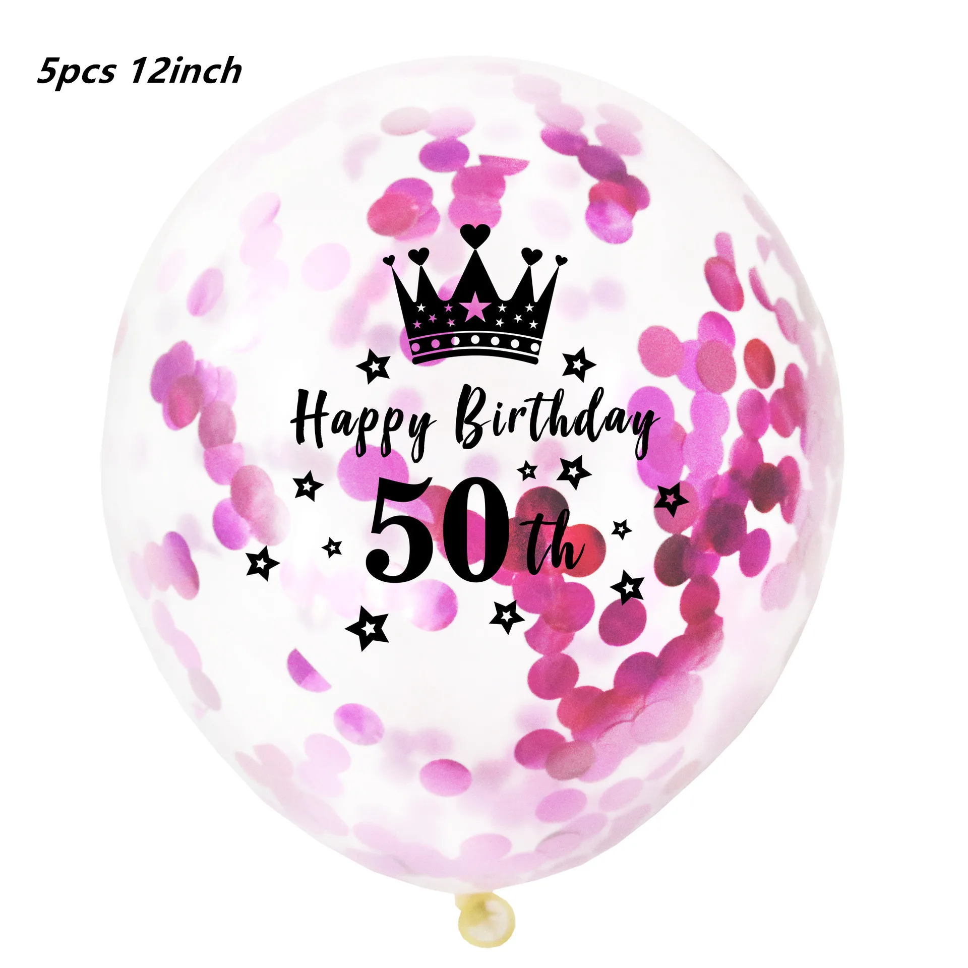 10 шт 12 дюймов 21th 30th 40th 50th 60th шарики ко дню рождения воздушные шары для дня рождения вечеринки 30 40 50 60 70 80 шарики ко дню рождения s шарики для вечеринки - Цвет: 5pcs rose red 50