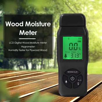 

Digital Moisture Meter Tester Two Pins Wood Moisture Meter Wood Humidity Tester Timber Damp Detector with LCD Display Probe